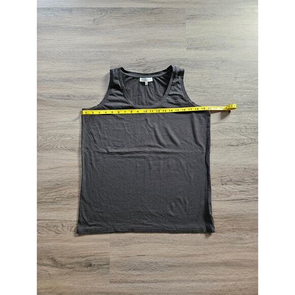 Anatomie Women's Black Pima Cotton Scoop Neck Tank Top Size Large - Picture 6 of 8